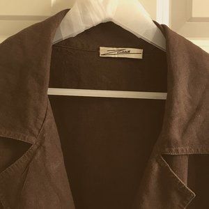 Brown Buttonless Smock WOMEN'S SIZE L by Zoran